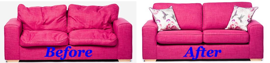 before and after sofa upholstery