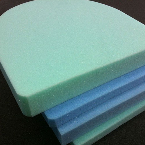 blue and green foam